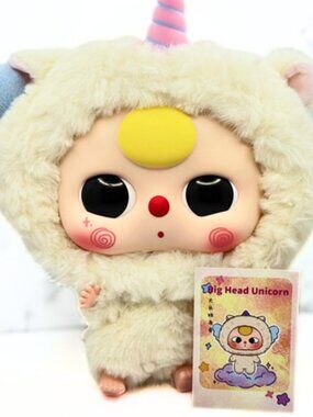 Baby Three Zipper Pouch Confirmed Big Head Unicorn (大头恐龙)